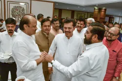 Ajit Pawar with Eknath Shinde