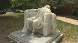 Abraham Lincoln's statue melts