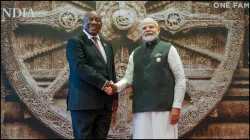 Cyril Ramaphosa with PM Modi