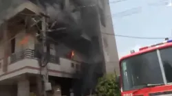 Jairpur building catches fire