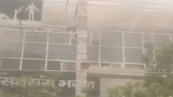 Smoke engulfs the entire builing