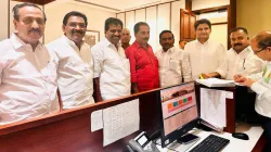 Congress MP K Suresh (Third from left) files nomination