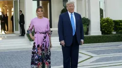 Melania Trump with former US President Donald Trump