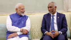 Prime Minister Narendra Modi with Maldives President Mohamed Muizzu