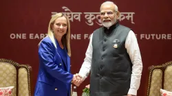 Prime Minister Narendra Modi with his Italian counterpart Giorgia Meloni in G20 Summit, Delhi.