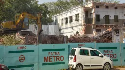 Construction site of Patna metro project