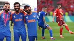 Virat Kohli, Jasprit Bumrah, Rohit Sharma and Granit Xhaka.