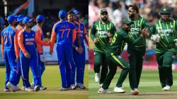 India and Pakistan cricket teams.