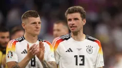 German footballers Toni Kross and Thomas Muller at Euro 2024