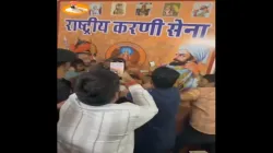 Rajasthan news, Dispute between two Karni Sena factions turns violent in Jaipur, Mahipal Singh MAKRA