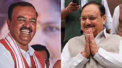 Uttar Pradesh Deputy CM Keshav Prasad Maurya and BJP chief JP Nadda.