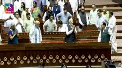 PM Modi reaches Rajya Sabha.