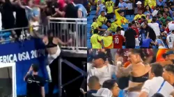 Uruguayan forward Darwin Nunez found himself in the thick of things during an ugly brawl that broke out during the Copa America semi-final