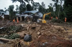 Landslide affected areas of Mepaddi in Wayanad district