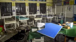 Damaged medical equipments in the emergency room after unidentified miscreants vandalised a portion of the RG Kar Medical College and Hospital amid midnight protests by women in various parts of West Bengal against the alleged rape and murder of a post graduate trainee doctor