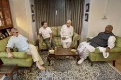 Omar Adbullah, Rahul Gandhi, Farooq Abdullah and Mallikarjun Kharge