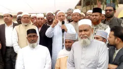 Bangladesh Jamaat-e-Islami supremo Shafiqur Rahman (holding microphone)