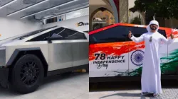 Tesla Cybertruck in tricolour