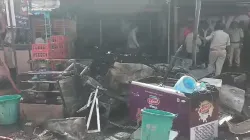 Karnataka Cylinders blast, cylinders explode after fire at SLV Iyangar bakery sweets shop, Shivamogg