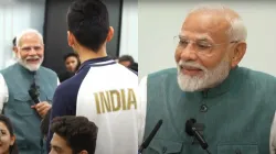 PM Modi interacts with Indian athletes.