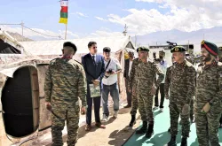 Indian troops near Ladakh border 