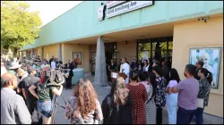 Members of the Hindu community gathered at BAPS Temple in Sacramento for a peace prayer.