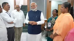 Prime Minister Modi interacting with beneficiaries of the PM Surya Ghar Muft Bijli Yojana. 