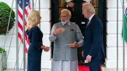 Prime Minister Narendra Modi with US President Joe Biden and First Lady Jill Biden 