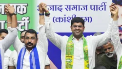 Azad Samaj Party (Kanshi Ram) chief Chandra Shekhar Azad and Jannayak Janta Party leader Dushyant Chautala