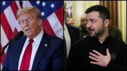 Former US President Donald Trump and Ukrainian President Volodymyr Zelenskyy.