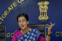  CM Atishi addresses press conference. 