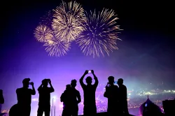 Youths enjoying Diwali celebration in Ayodhya