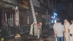 Fire Brigade officials at the site