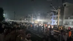 Hundreds of people gather at railway track in Ghaziabad