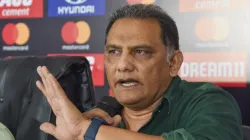 Hyderabad Cricket Association (HCA) President Mohammad Azharuddin addresses the media. Mohammad Azharuddin
