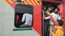 Passengers crammed into railway toilets as people leave for Bihar for Diwali and Chhath Puja