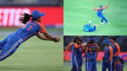 Radha Yadav plucked a blinder in the very first over of India's bowling in the game against Sri Lanka