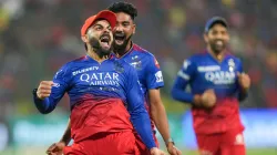 Virat Kohli celebrates a wicket during IPL 2024.