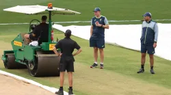 The pitch looked green two days out from the start of the first Test in Perth between India and Australia