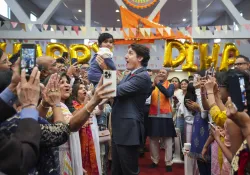  Canadian PM Justin Trudeau at Diwali party in London