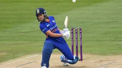 Yastika Bhatia leaves a short-pitched delivery.