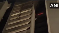 A fire broke out at a 22-storey residential apartment in Ahmedabad's Bopal area.