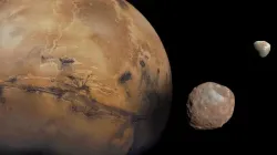 Mars’ Moons, Phobos, Deimos, shredded , asteroid