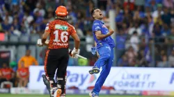 Anshul Kamboj in action during IPL 2024.