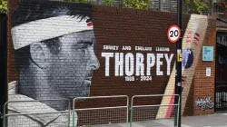 A mural dedicated to Graham Thrope outside The Oval.