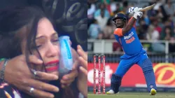 A six by Sanju Samson hit a female spectator in the crowd during the 4th T20I between South Africa a