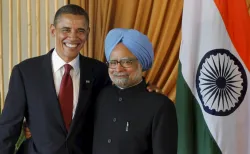 Former Prime Minister Manmohan Singh with the-then US President Barack Obama