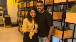 Ravichandran Ashwin with his wife Prithi.