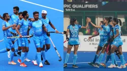 Indian men's and women's hockey teams.