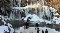 Frozen lake near Tangmarg in Kashmir